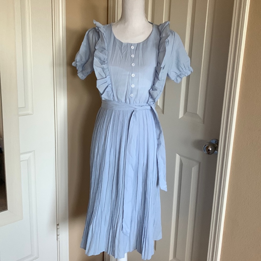 Small to medium blue midi dress.
